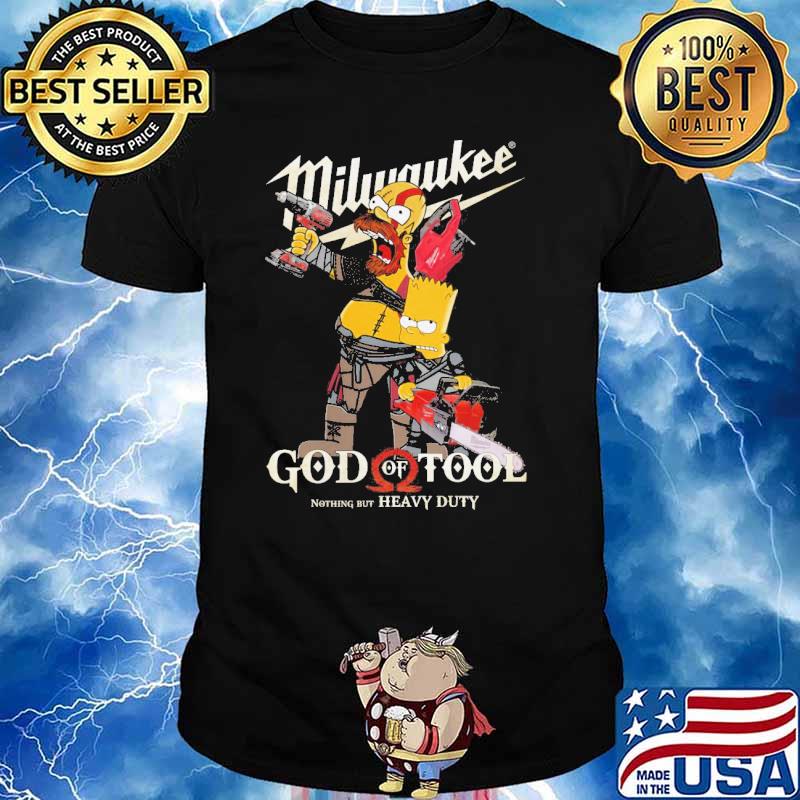 Milwaukee god of tool nothing but heavy duty Homer Simpson shirt