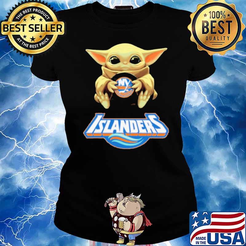 NHL Hockey New York Islanders Star Wars Baby Yoda sport Shirt Ladies tee
