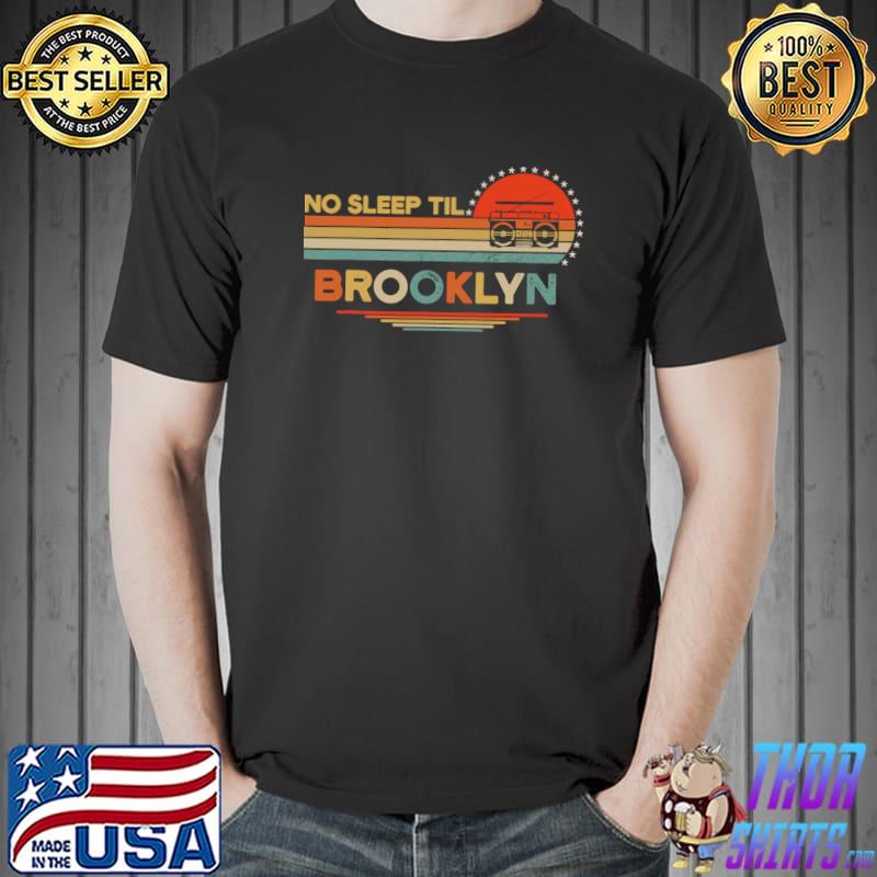 No Sleep Til Brooklyn Stars Vintage Sunset T-Shirt