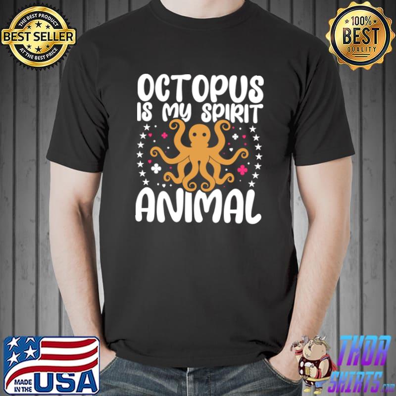 Octopus Is My Ghost Animal I Octopus Stars T-Shirt