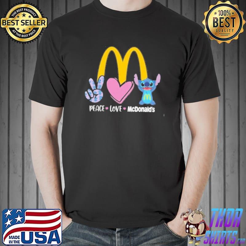 Peace love McDonald's Stitch shirt