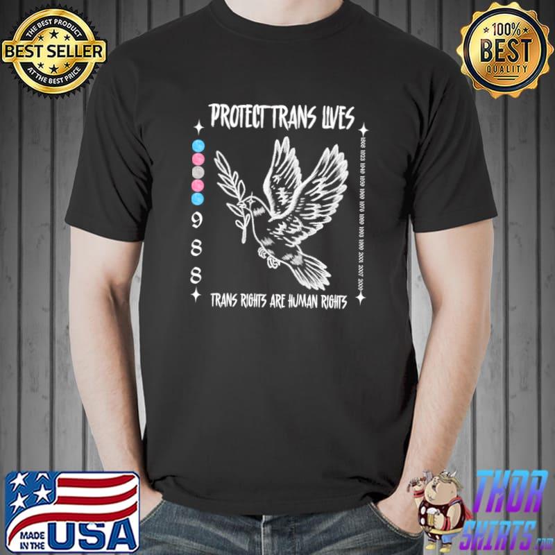 Protect Trans Lives Trans Rights Are Human Rights Cherub Angel Metalcore T-Shirt