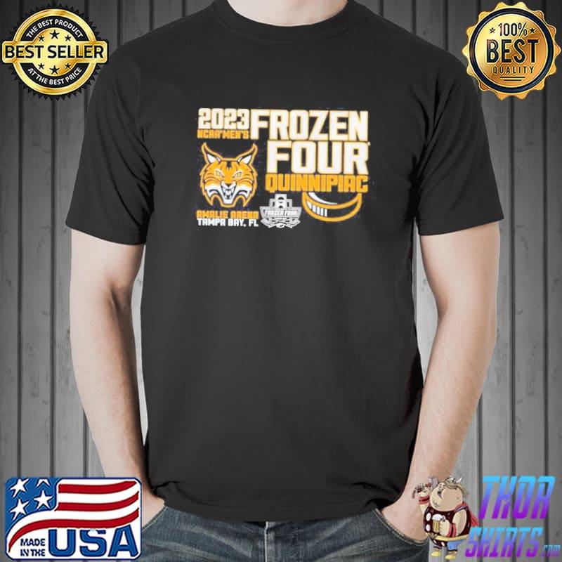 Quinnipiac University Men’s Hockey 2023 Frozen Four Amalie Arena Tampa bay T-Shirt