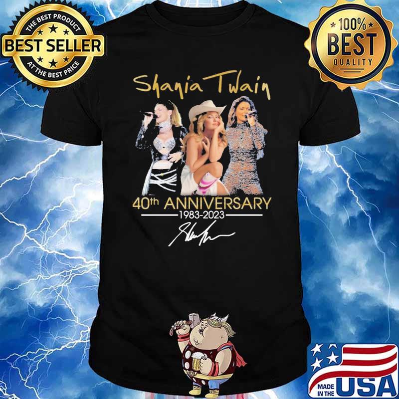 Shania Twain 40th anniversary 1983-2023 signature shirt