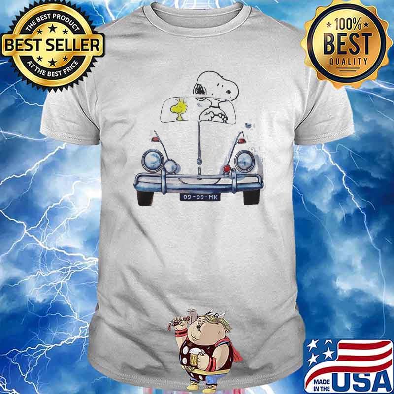Snoopy and woodstock drive car shirt