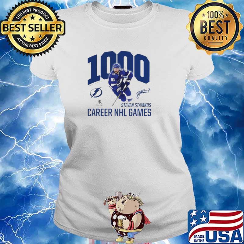 Official steven Stamkos Tampa Bay Lightning 1,000 Career Games 2023  signature T-Shirt, hoodie, sweater, long sleeve and tank top