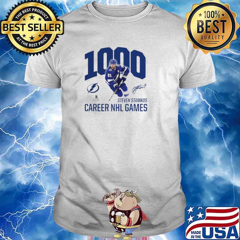 Steven Stamkos Tampa Bay Lightning 1000 Career Games signature shirt