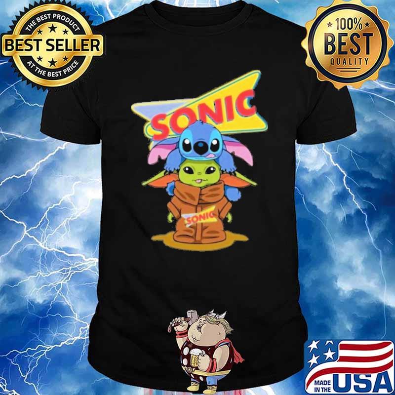 Stitch and baby yoda SONIC DRIVE-IN shirt