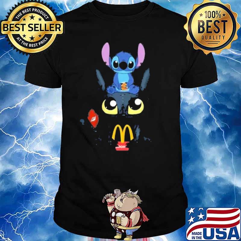 Stitch and toothless MCDONALD'S shirt