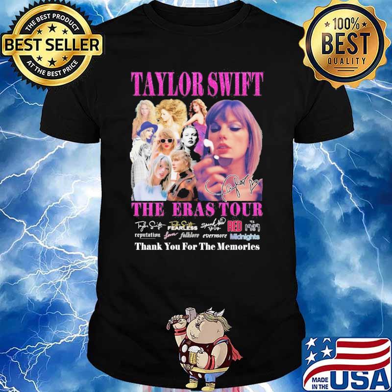 Taylor Swift the Eras tour thank you for the memories signature shirt