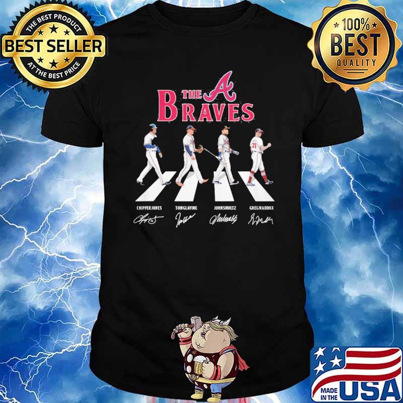 The Braves walking abbey road signatures shirt, hoodie, sweater