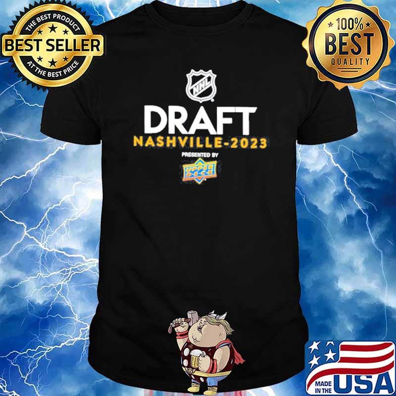 The city of nashville will host the 2023 NHL draft nashville 2023 upper deck shirt