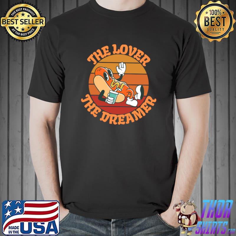 The Lover The Dreamer Hotdog Vintage Sunset T-Shirt