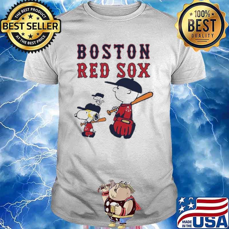 The Peanut Charlie Brown And Snoopy Boston Red Sox woodstocks shirt