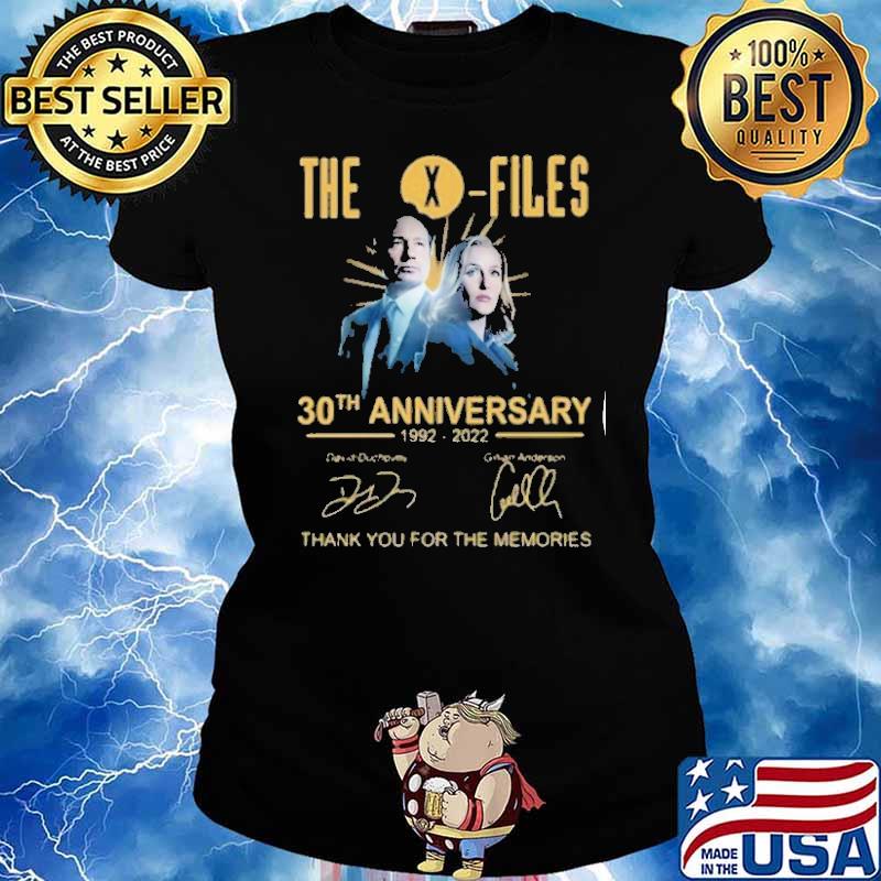 The X-files 30th anniversary 1992-2022 thank you for the memories signatures s Ladies tee