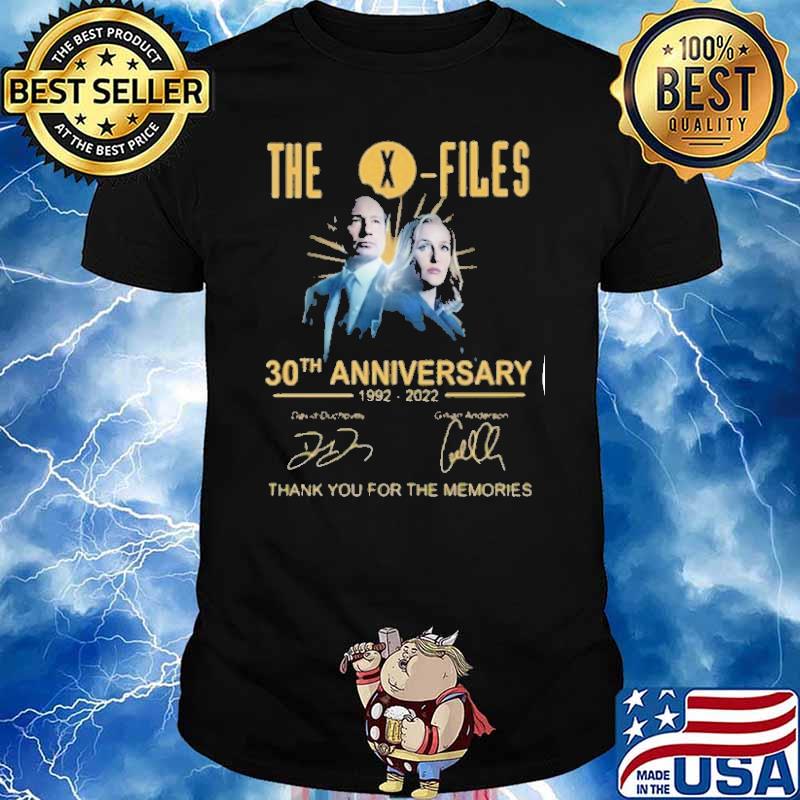 The X-files 30th anniversary 1992-2022 thank you for the memories signatures shirt