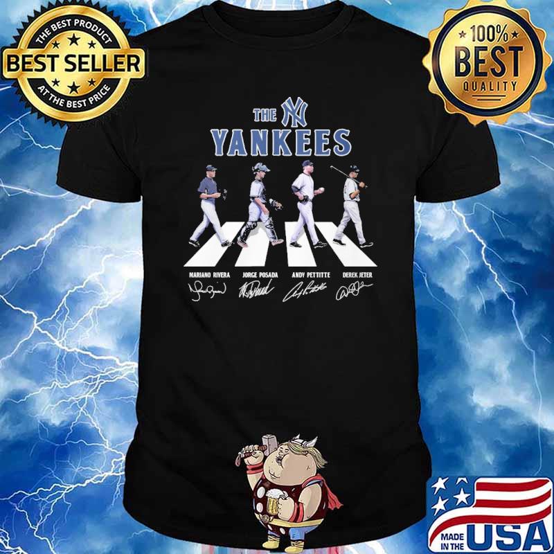 The Yankees signatures Walking Abbey Road shirt