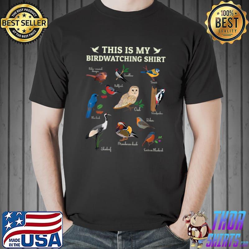 This Is My Birdwatching Present Birdwatcher Bird Lover T-Shirt