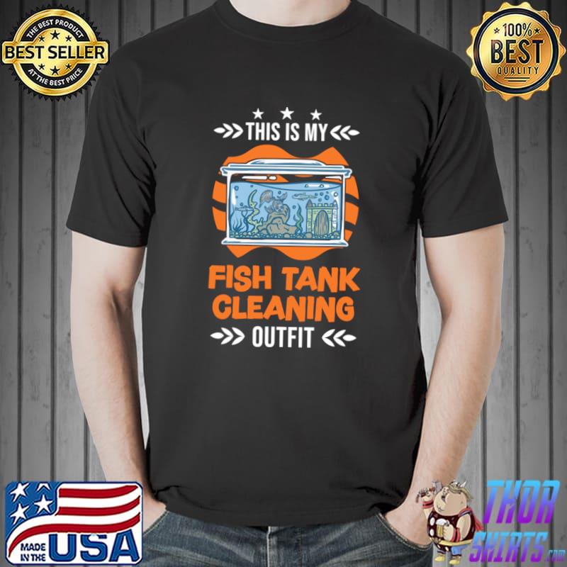 This Is My Fish Tank Cleaning Outfit Aquarium Aquarist Stars T-Shirt