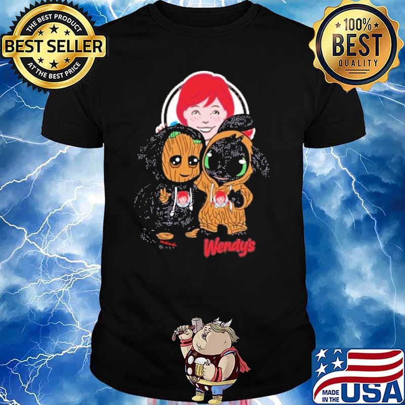 Toothless and groot wendy's shirt