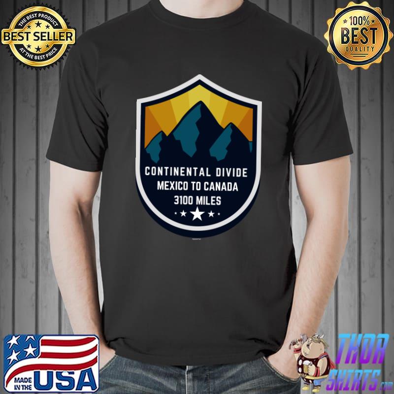 Trail Collection Continental Divide Mexico Canada Mountain Retro T-Shirt