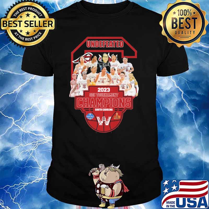 Undefeated 2023 sec tournament champions south carolina signature shirt