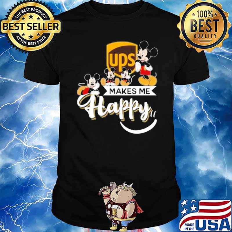UPS makes me happy mickey mouse shirt