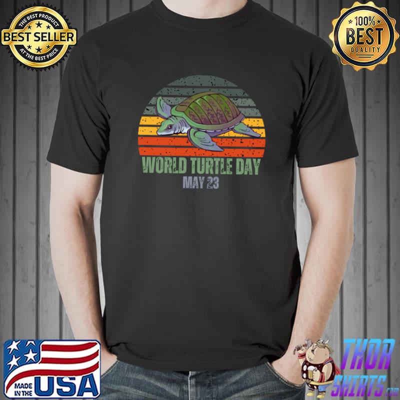World Turtle Day 23 May Retro Vintage T-Shirt