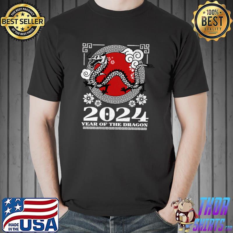 Year of the dragon 2024 chinese new year bloodmoon T-Shirt
