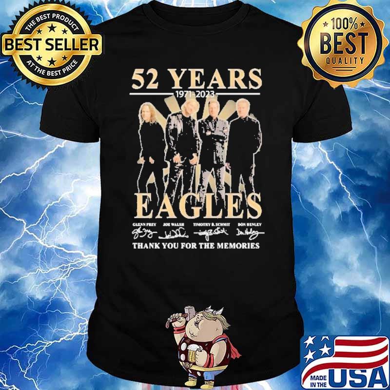 52 years 1971 2023 Eagles thank you for the memories signature shirt