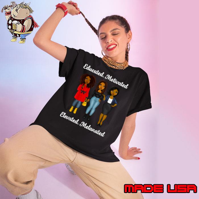 Educated Motivated Black Queen Melanin African American T-Shirt Educated Motivated Black Queen Melanin African American T-Shirt