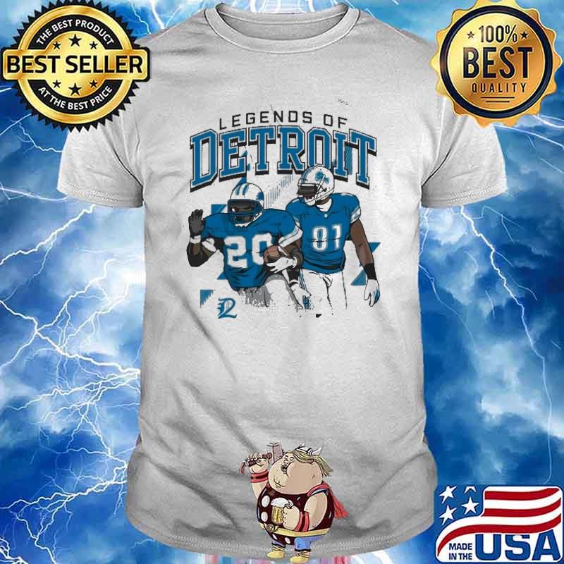 Calvin Johnson And Barry Sanders Legends Of Detroit Lions Shirt