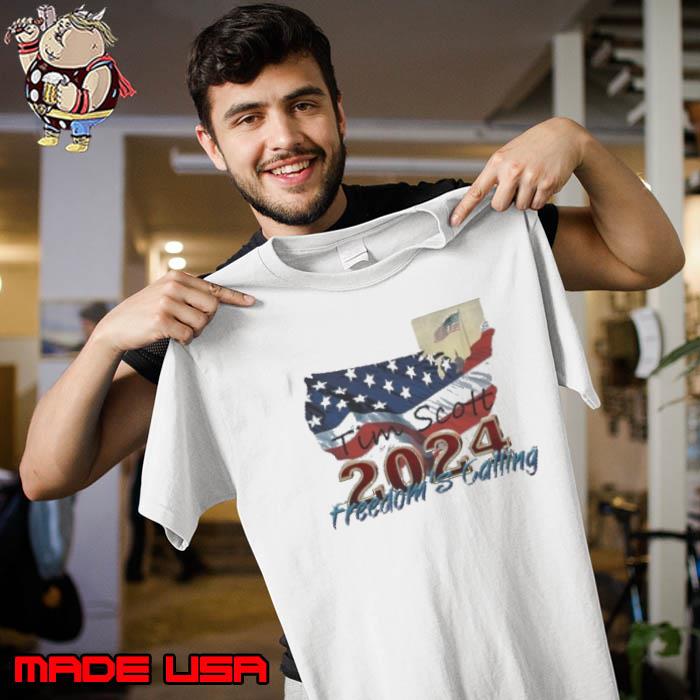 Tim Scott 2024 freedom is calling american flag shirt