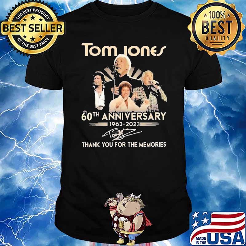 Tom Jones 60th anniversary 1963 20023 thank you for the memories signature shirt