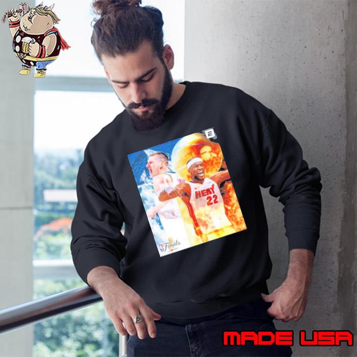 Jimmy Butler VS Nikola Jokic Denver Nuggets And Miami Heat 2023 NBA Finals  Shirt, hoodie, sweater, long sleeve and tank top