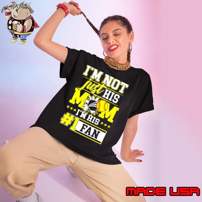 Womens I'm Their Number 1 Fan Softball Baseball Mom T-Shirt