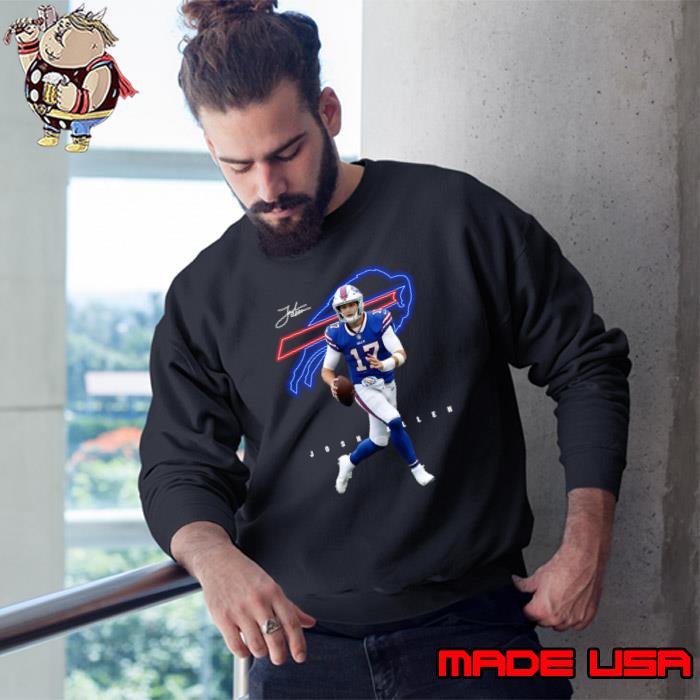 Josh Allen Buffalo Bills Hockey Style Pullover Hoodie