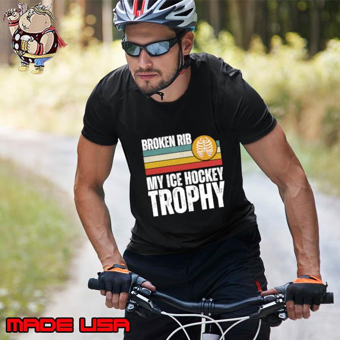 Broken Rib My Ice Hokey Trophy Vintage Injury Survivor T-Shirt Unisex