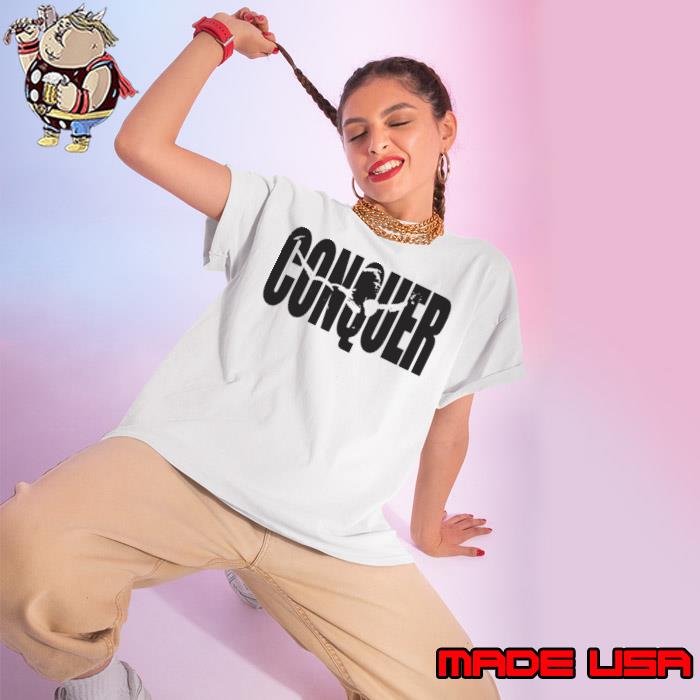Conquer Arnold Black Shirt Ladies tee
