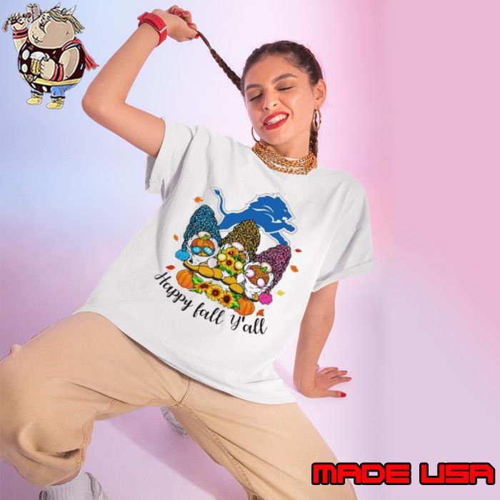 Detroit Lions Happy Fall Y’all s Ladies tee
