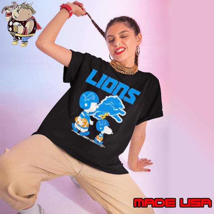 Detroit Lions Peanuts Snoopy Charlie Brown And Woodstock Shirt