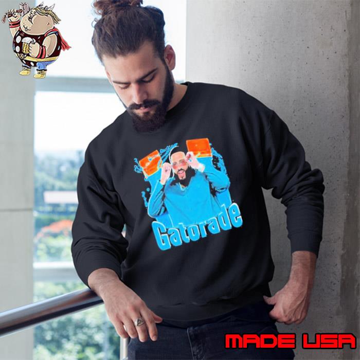 Gatorade lightning bolt and DJ Khaled's shirt