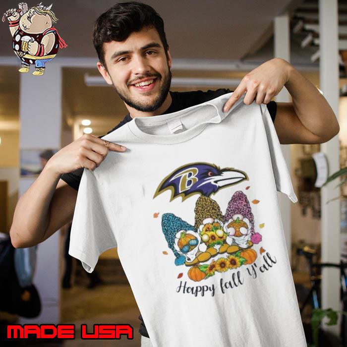Gnomes Happy Fall Y'all Baltimore Ravens Shirt, hoodie, sweater, long  sleeve and tank top