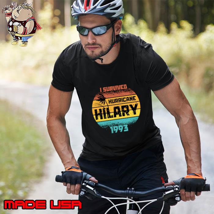 I Survived Hurricane Hilary 1993 Palms Tree Vintage Sunset T-Shirt Unisex
