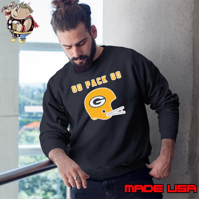 Jordan Green Bay Packers Go Pack Go Helmet Shirt - Guineashirt Premium ™ LLC