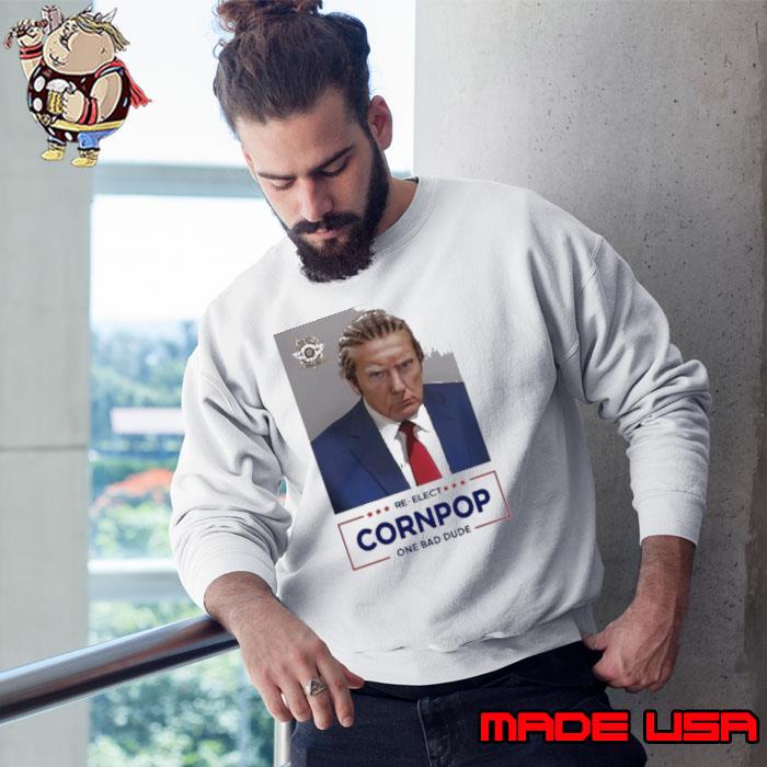 Larry Elder Trump Mugshot Re-Elect Cornpop One Bad Dude Shirt Sweatshirt
