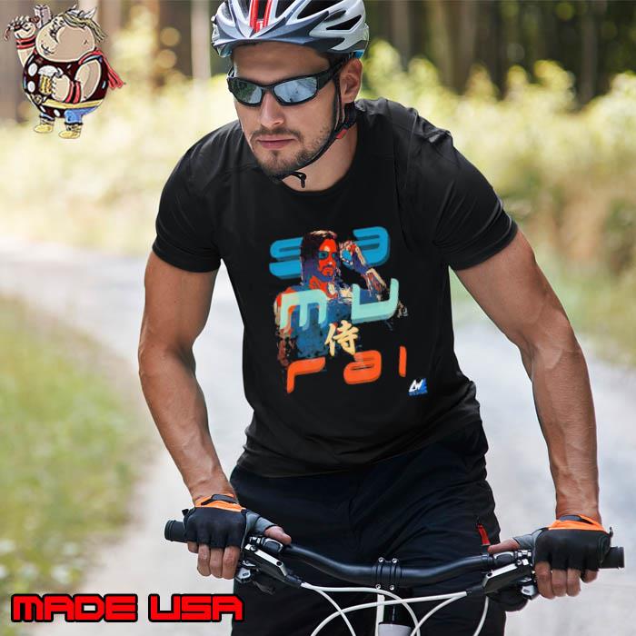 Samurai Fitted Cool Graphic Johnny Silverhand Shirt Unisex