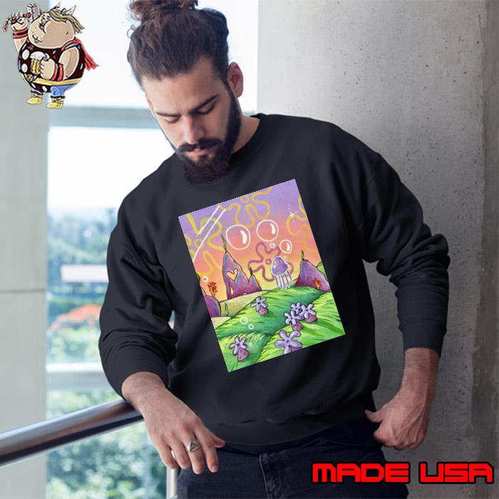 Sunset Spongebob Window Poster Shirt Sweatshirt