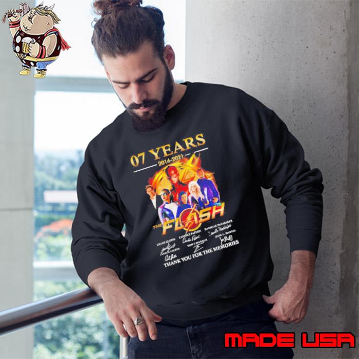 07 Years 2014 2021 Of The Flash Signatures Thank You For The Memories Shirt Sweatshirt