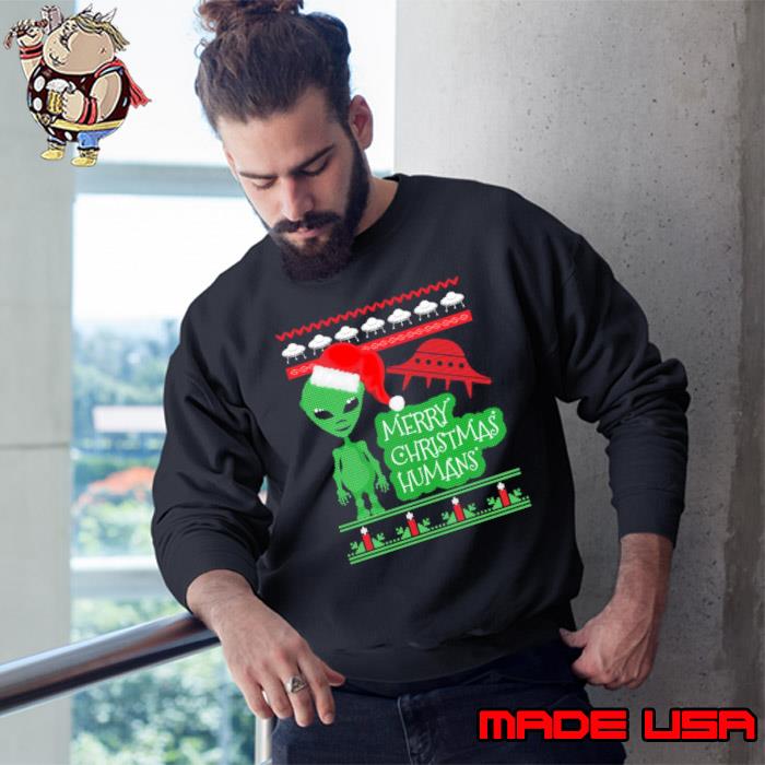 Alien Ufo Ugly Christmas Sweater Shirt